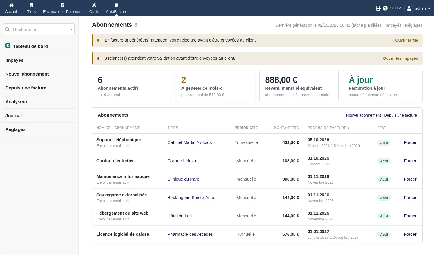 Capture du projet Modules Dolibarr